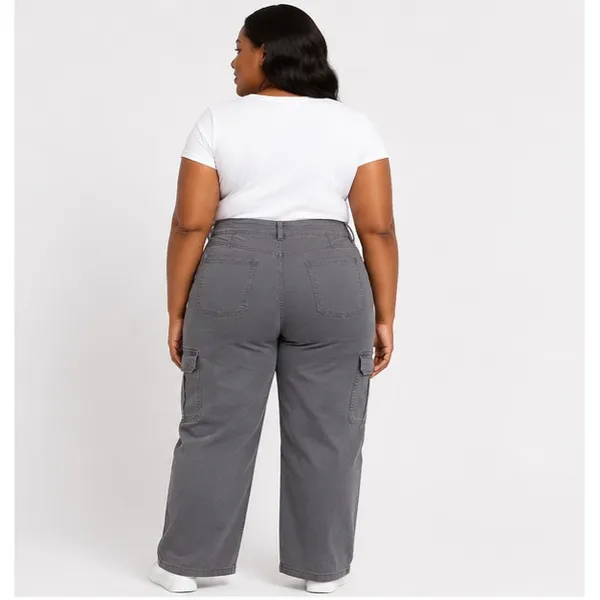 Re Generation Celebrity Pink Womens Cargo Pants Size 16 Gray Relaxed Utility Fit - Image 4