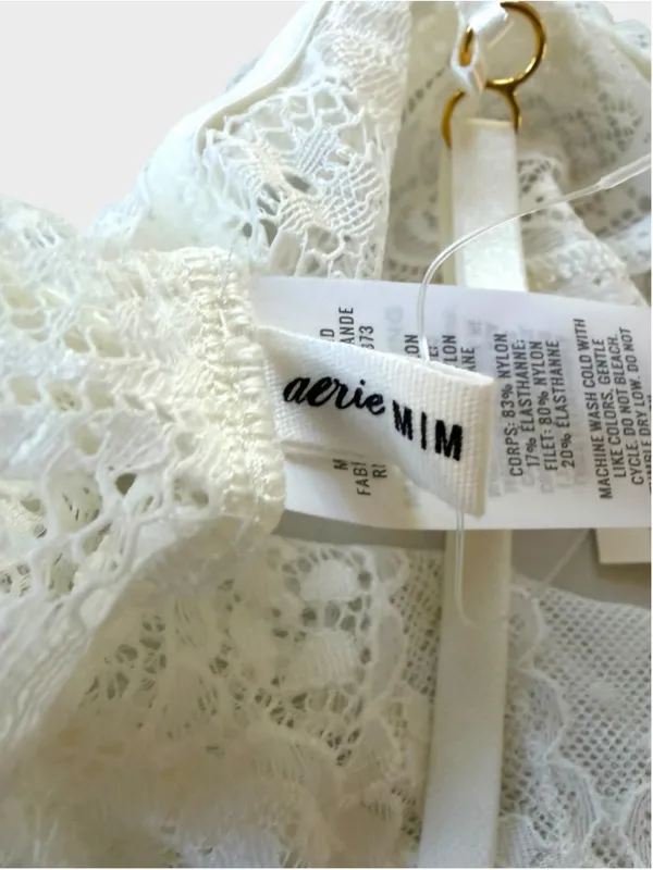 Size M The Aerie Paisley Lace Longline Bralette - Image 3