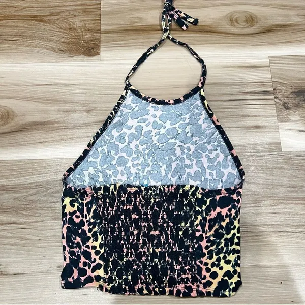 Sunbleached Abbey Multicolored Halter Crop Top Women’s XS - Image 5