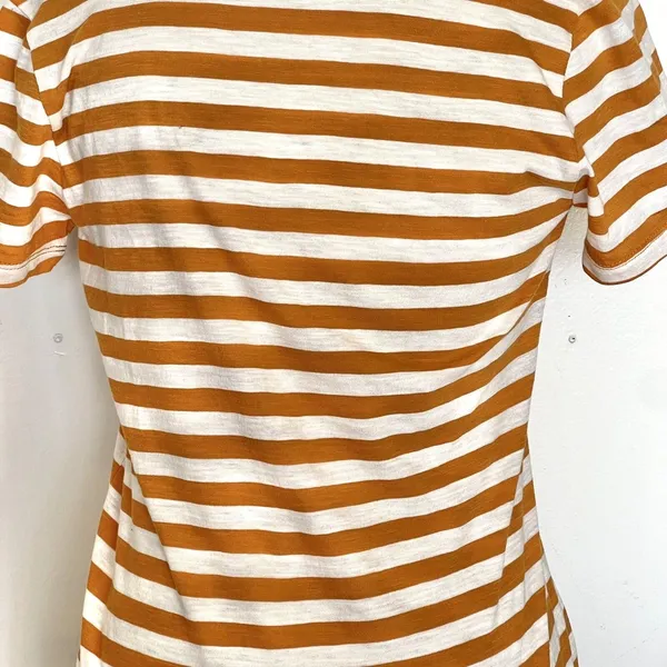 Madewell Womens Blouse Sz XS Striped Short Sleeve Preppy Parisian Minimalist - Image 6
