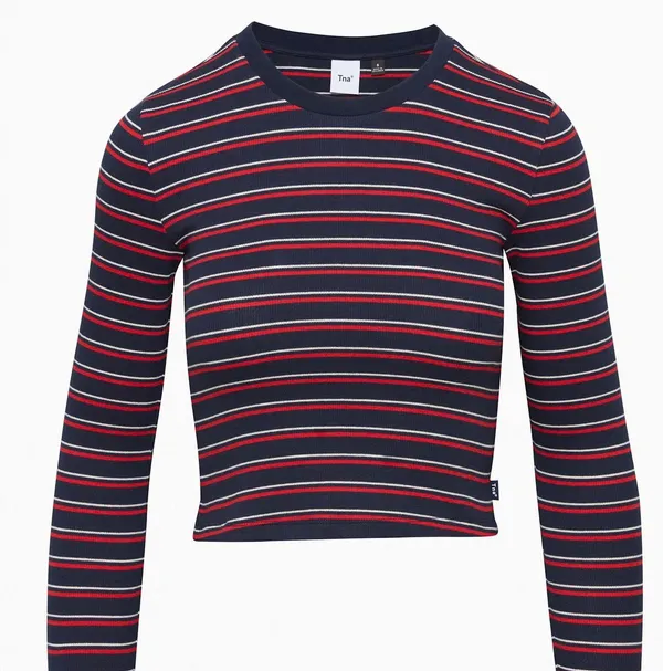 Aritzia TNA Ribbed Cropped Long sleeve - Image 6
