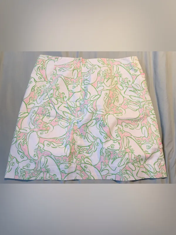 VINTAGE Lilly Pulitzer Pink & Green Frog Print Tank - Image 2