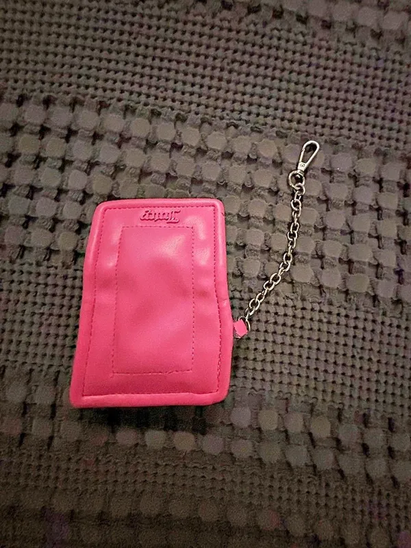 Juicy Couture pink keychain purse #juicy #keychainss Has small blue mark, shown in photo. - Image 4