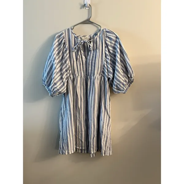 Universal Threads Women's Puff Sleeve Mini Striped‎ Dress Size S - Image 2