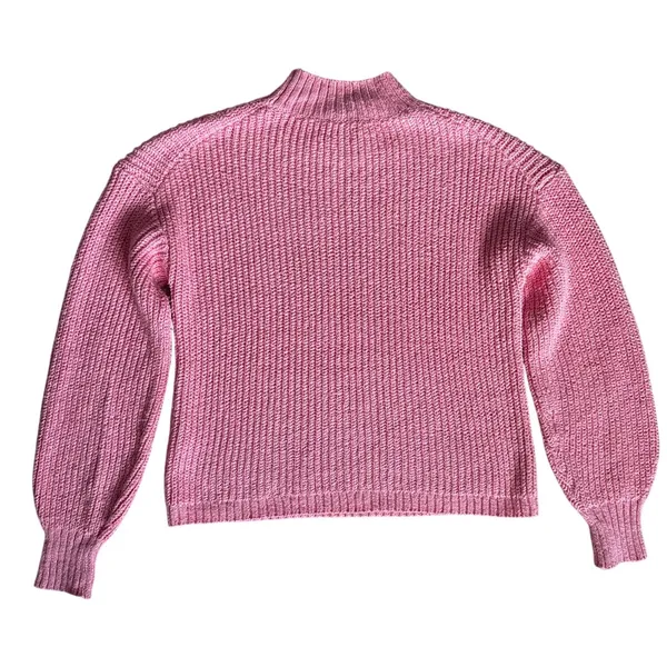 J. Crew Cotton Blend Cable Knit Mock Neck Sweater Bright Peppermint Size Small - Image 6