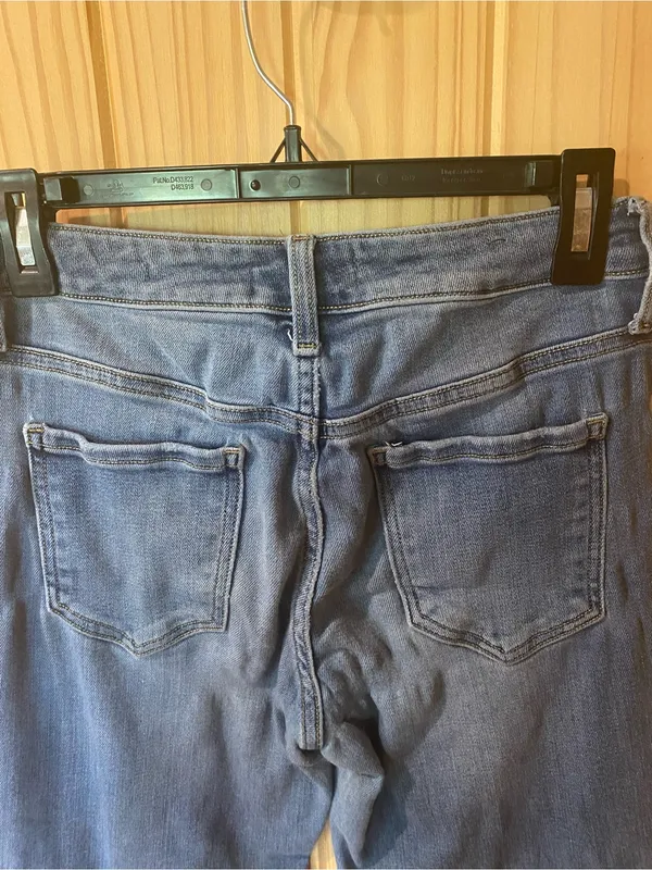 Harper Indigo Denim Jeans with Gold Stitching - Image 6