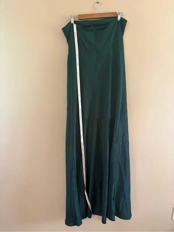Lulus Compelling Style Emerald Strapless A-Line Maxi Dress Size Large NWT Formal - Image 6