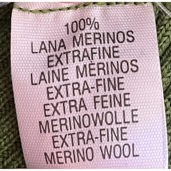 Melony New York Green Ribbed Knit Top -‎ Lace Trim - Flawed/TLC Fine Merino Wool - Image 8