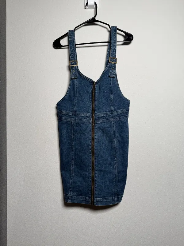 PACSUN Denim Overall Dress - Image 4