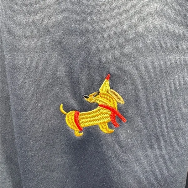 Unisex Blue Embroidered Puppy Baggy Sweatpants Y2K Wide Leg Pant Lantern Trouser - Image 4