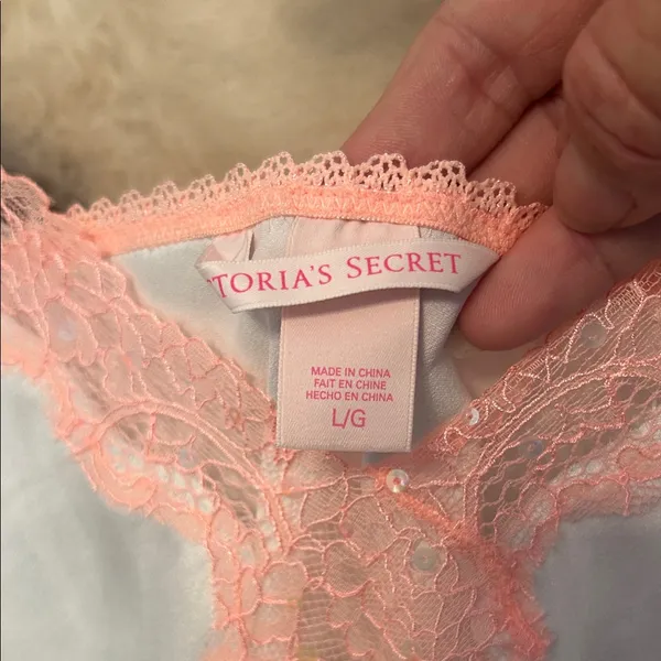 Victoria's Secret White Chemise with Pink Lace - Image 6