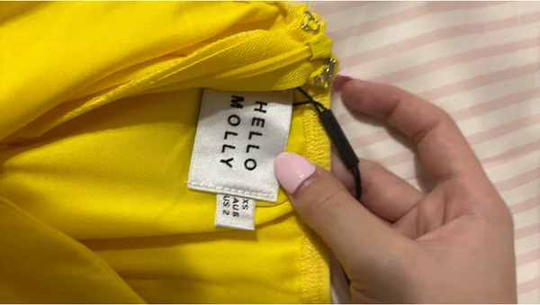 Hello Molly Mini Dress Yellow - Image 4