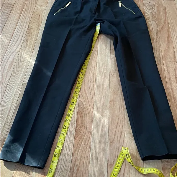 Michael Kors Black Dress Pants with Gold Zippers - Image 8