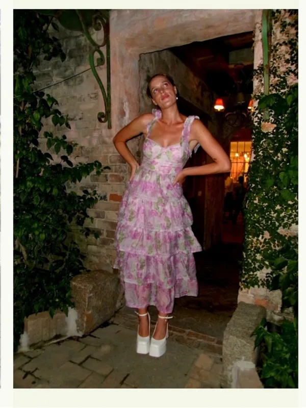 ASTR The Label Zirconia Tie Strap Floral Dress - Image 2