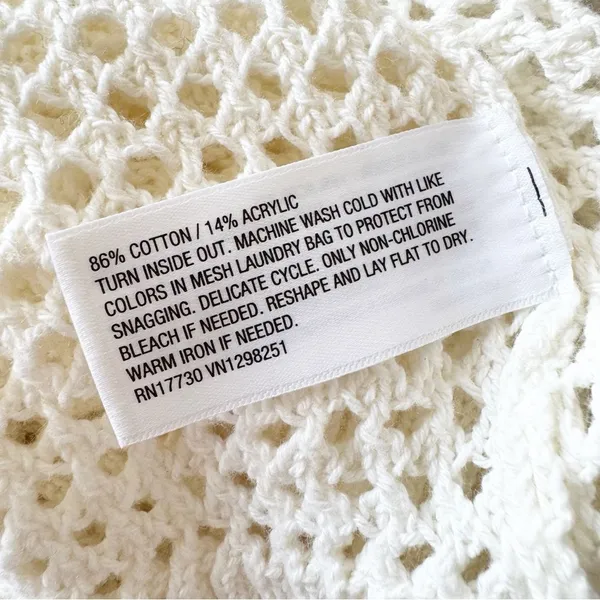 NWT A New Day Cardigan Ivory Open Knit Button Front Size L - Image 9