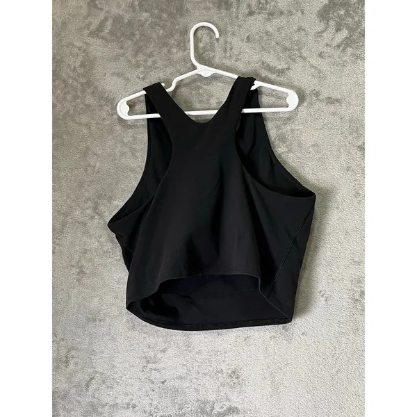 Athleta Conscious Crop Sports Bra Top Black Racerback Size Small Athleisure - Image 3