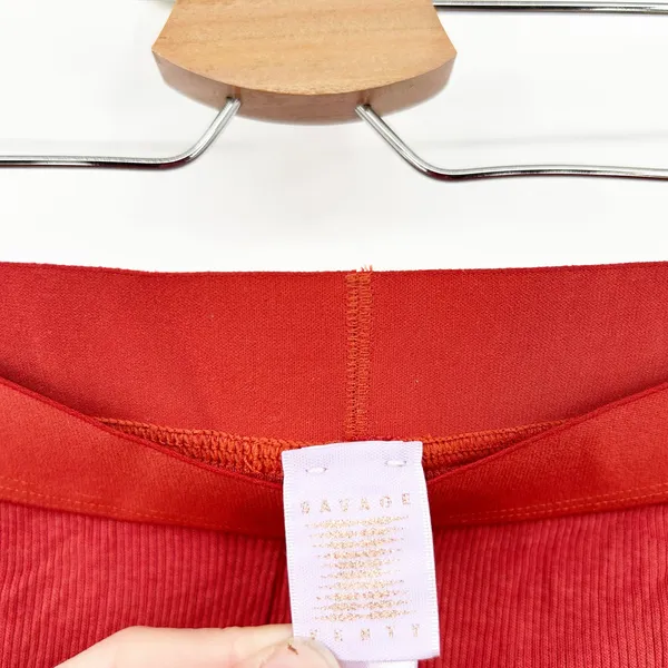 Savage x Fenty‎ Womens Lounge Sexy Rib Essentials Boy Shorts Size 4X Red Chili - Image 6