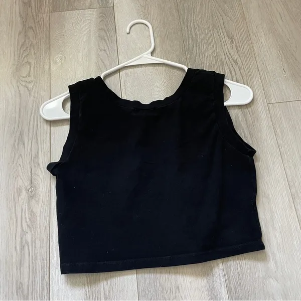 Madhappy Crop Tank Top logo womens Black (medium) basic athleisure streetwear - Image 4