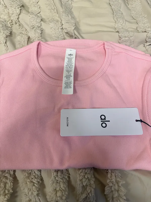Alo Ribbed Modal Cap Sleeve Top - Image 4