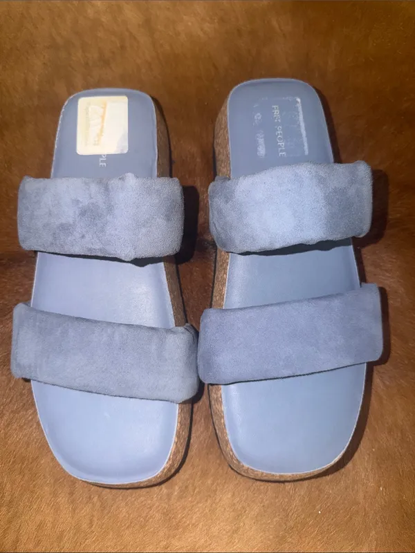 $99 Free People Fairmount Flared Sandals in seascape 10 - Image 7