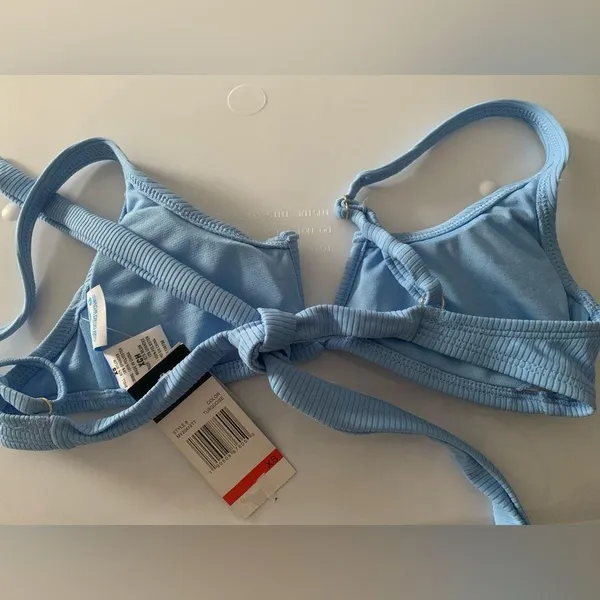 NWT California Waves Rib V- Wire Bralette Swimwear - Image 4