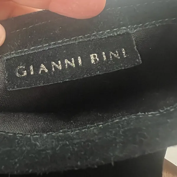 Gianni Bini Black Suede Slouch Knee High low heel Boots Foldover Cuff Size 8M - Image 10