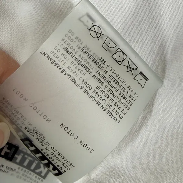 Kith Womens Embroidered Logo Cotton Crew‎ Neck T-Shirt White KHW3265 Size S - Image 7