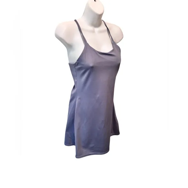 Boutique Tennis Pickle Ball Dress Attached Shorts Pockets S Periwinkle Racerback - Image 3