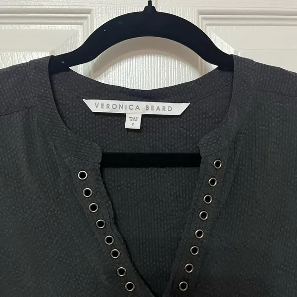 Veronica Beard Black Willa‎ Blouse black size 2 - Image 3