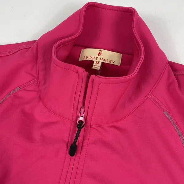 Sport‎ Haley Jacket Womens Medium Pink Softshell Full Zip Pockets Reflective - Image 2