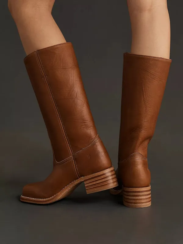 Frye Campus 14L Riding Boots in Saddle Brown Montana Leather NWOB - Image 2