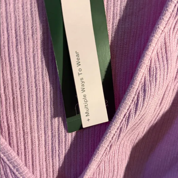 Wild Fable Lavendar Purple Double Tie Knit Short Sleeved Sweater Top size 2xl - Image 3