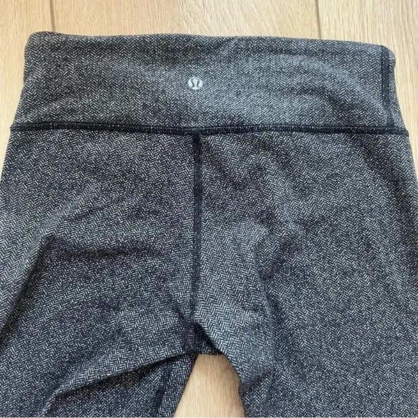 Lululemon Wunder Under Pant III Heathered Herringbone Heathered Black Size 6 - Image 13
