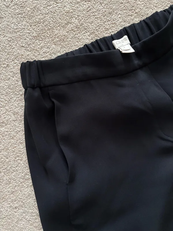 J.Crew Black Tapered Trouser Pants — Size 6 - Image 2