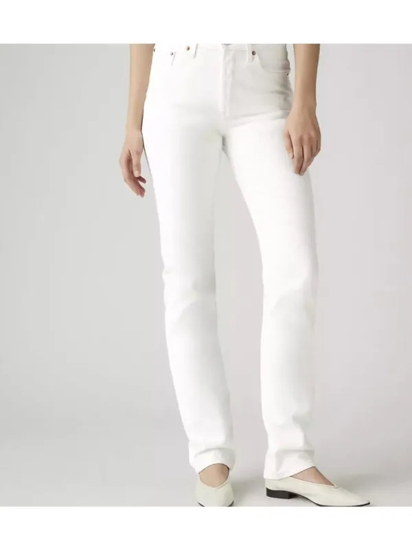 New New Levi's Premium 27x28 501 Original Fit Women's Jeans Blank Slate White - Image 2