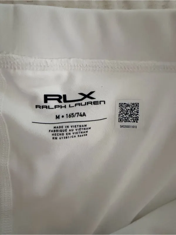 Ralph Lauren White Eyelet-Hem Athletic Mini Skort - Image 2