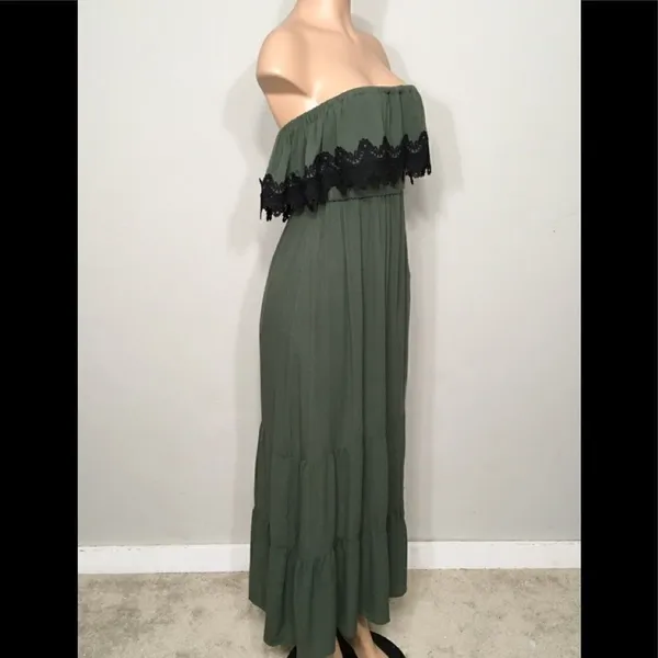 Romeo & Juliet couture olive green maxi dressNWOT - Image 7
