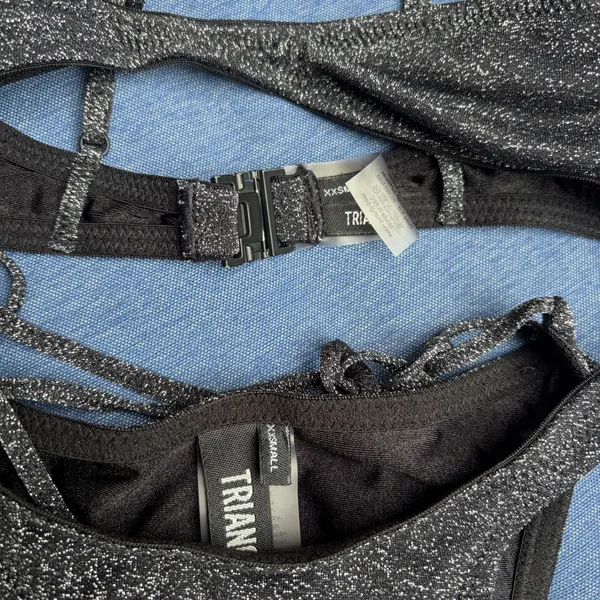 Triangl sparkly black bikini - Image 3
