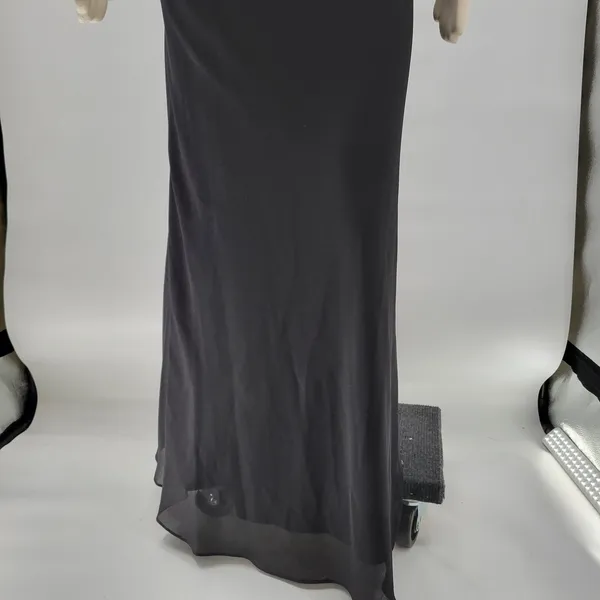 VTG Bora Prom Dress XL Black Bling Accent Sheer Layer Fairy Goth Evening Gown - Image 8