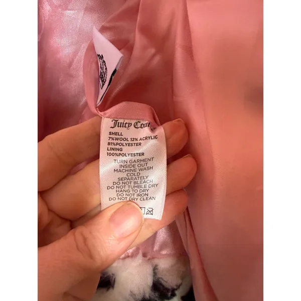 Juicy Couture Spotted Faux‎ Fur Jacket Dalmatian Cow Print NWT Y2K Juicy Girl - Image 7