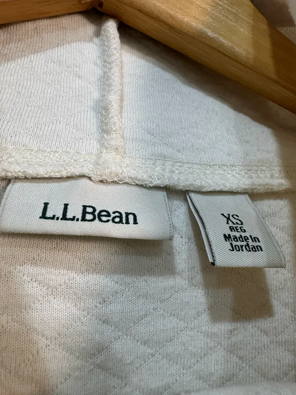 Cream L.L. Bean Textured Cowl Neck Sweater Size XS EUC - Image 5