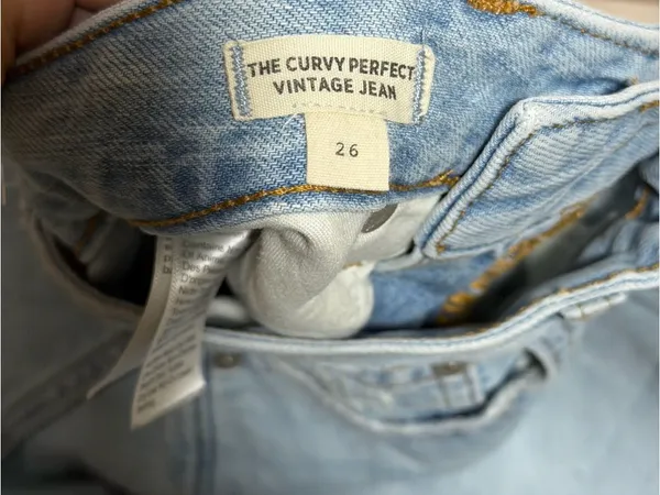 Madewell Women Denim The‎ Curvy Perfect Vintage Light Blue Jeans size 26 - Image 9