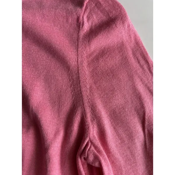 Banana Republic Silk Cashmere Sweater Womens Medium Pink Crew Neck Pullover M - Image 10