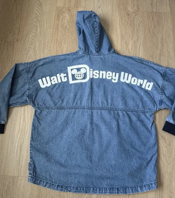 Walt Disney World Spirit Jersey Size Medium Denim Hoodie Pullover - Image 2