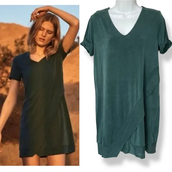 Anthropologie Dolan Tunic Dress Green Short Sleeve Soft Shift‎ XSP XS Petite - Image 3