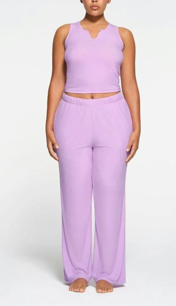 Skims Soft Lounge Split Neck Tank Sugar Plum Size Medium - Image 8