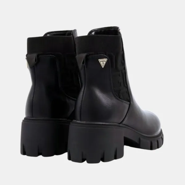 Guess Keva Booties Lugged Sole Chelsea Boots in Black - Image 3