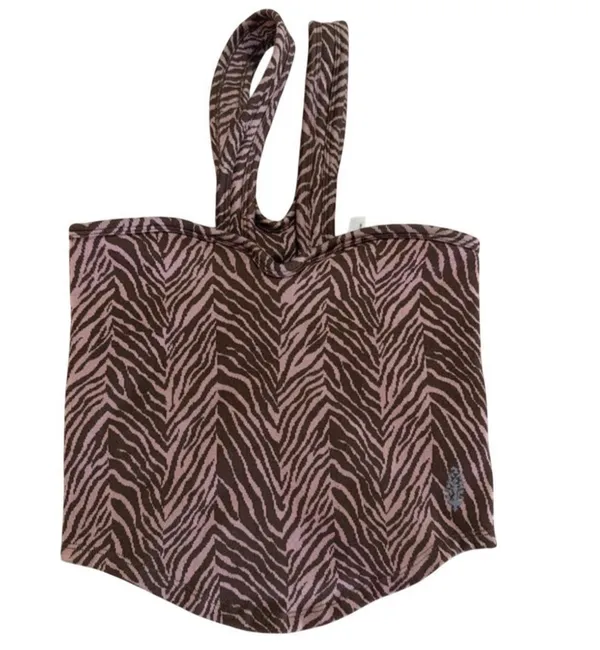 FP Movement Free People Flutter Kick Zebra Active Cropped Tank Sports Bra M/L - Image 4