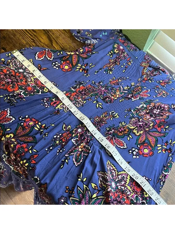 Anthropologie Long Sleeve Floral Paisley Boho Dress cottagecore granny - Image 9