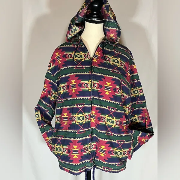 Vintage Southwestern Zip Up Hoodie - Image 2